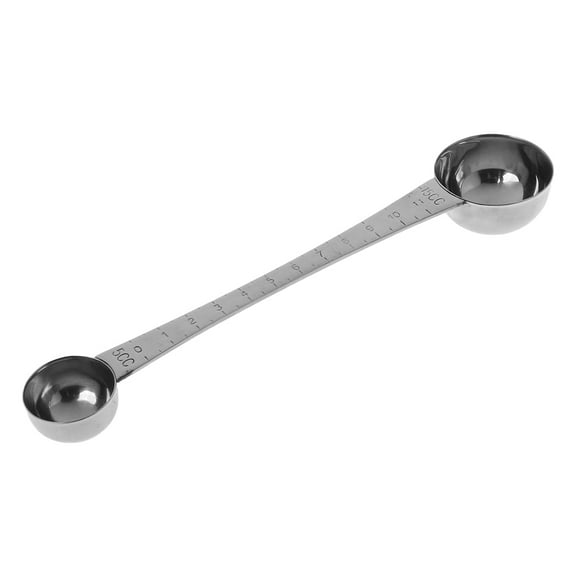Stainless Steel Double Ends Measuring Spoon With Scale Coffee Scoop Tablespoon