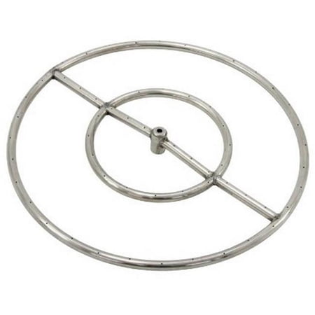 Stainless Steel Double Fire Ring 0.5 in. Hub, 24 in.