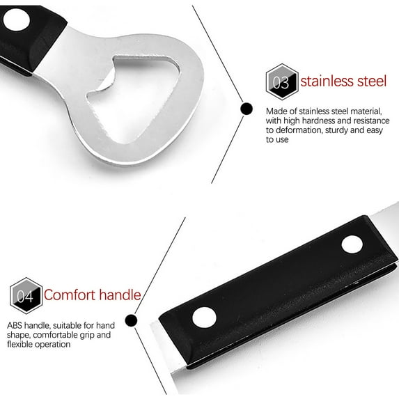 Stainless Steel Double Head Bottle Opener Beer Can Opener Kitchen Convenient Opening Tool 2-in-1 Opener