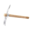 thumbnail image 1 of Stainless Steel Double Headed Pickaxe, 2024 New 2 in 1 Garden Pickaxe with Wooden Handle, Small Pick Axe Hand Tool for Transplanting Digging Planting Loosening Soil, 1 of 9