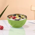 thumbnail image 1 of Stainless Steel Double Layer Insulated Bowl - Beginner​ Colorful Dinnerware, Temperature Retention, Easy-clean Hygiene, Family Kitchen Bowls, 1 of 8