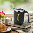 thumbnail image 1 of Stainless Steel Double-Layer Mug | 304 Vacuum Insulated Water Cup With Handle | Reusable Leak-Proof Tumbler With Lid & Straw Opening | 16oz (480ml) | For Coffee Tea Drinks | Home Office Use, 1 of 6