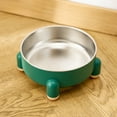 thumbnail image 1 of Stainless Steel Double Layer Pet Bowl | No-Slip Anti-Tip Design for Cats & Dogs | Large Capacity Food & Water Bowl | Easy Clean Green Feeding Dish 5.9x5.9 Inches, 1 of 6