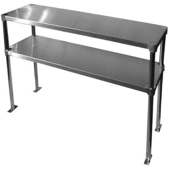 Stainless Steel Double Overshelf for Prep Work Table 12 x 48 Top Mount - NSF