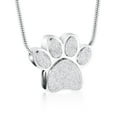 thumbnail image 1 of Stainless Steel Double Paw Print Urn Pendant Memorial Ash Keepsake Cremation Jewelry, 1 of 6