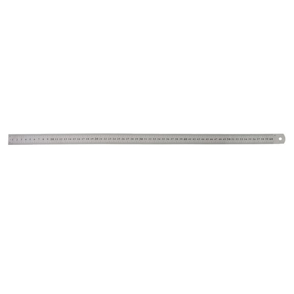 Stainless Steel Double Side Measuring Straight Ruler 60cm Silver