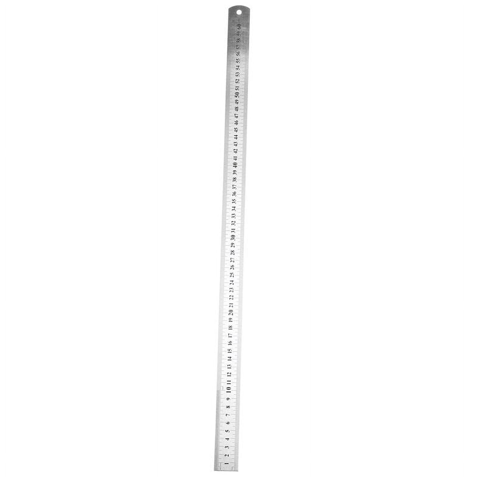 24 Inch Stainless Steel Ruler – 60cm Metal Measuring Tool With Etched Markings & Hang Hole