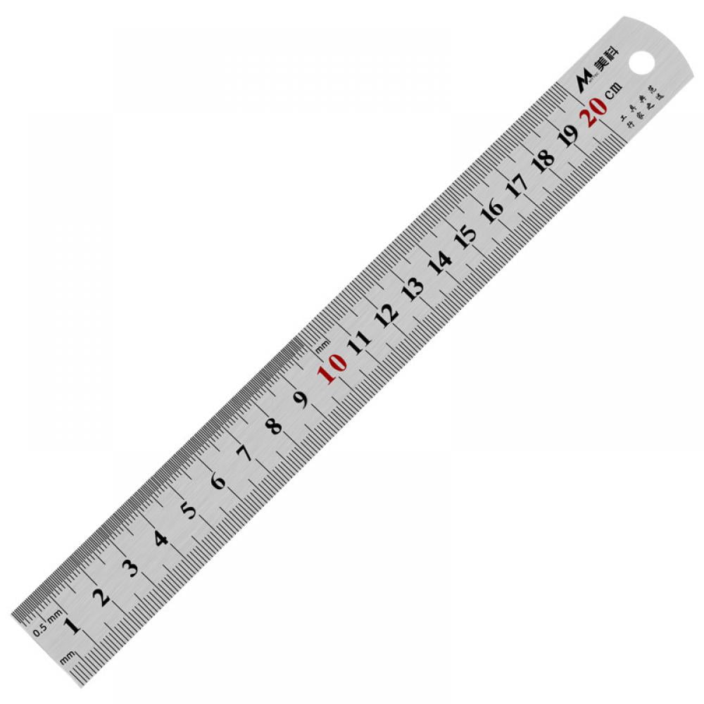 Stainless Steel Double Side Straight Ruler Centimeter Inches Scale Metric  Ruler Precision Measuring Tool 15cm/20cm/30cm/50cm 