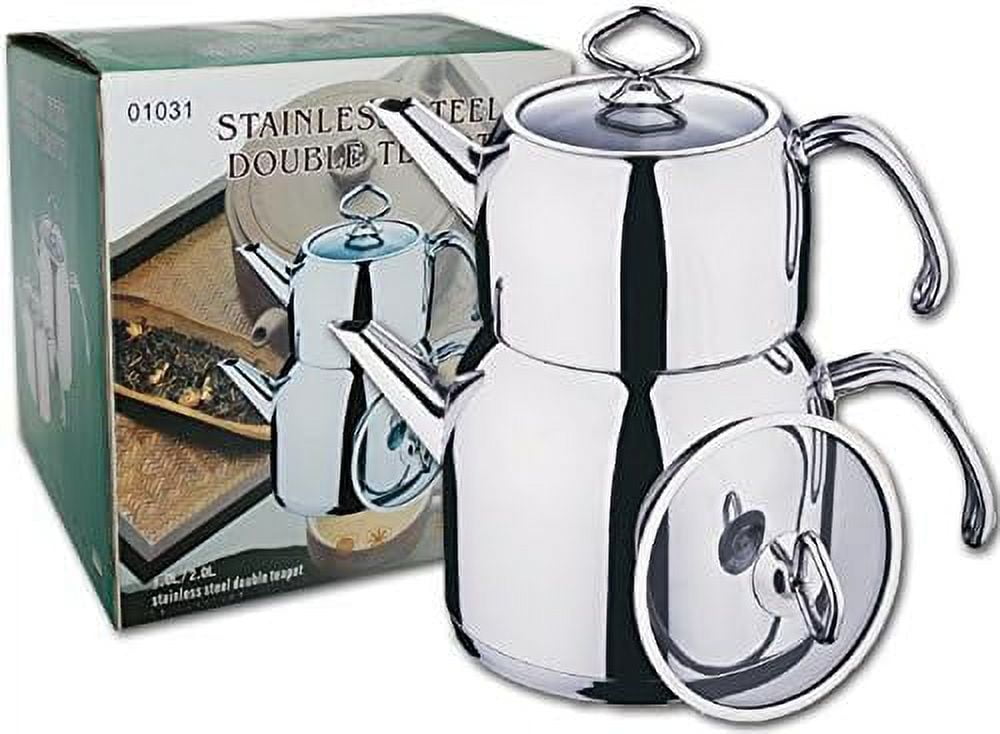 Stainless Steel Double Teapot / Samovar / Kettle