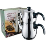 Stainless Steel Double Teapot Samovar Tea Maker Caydanlik Semaver