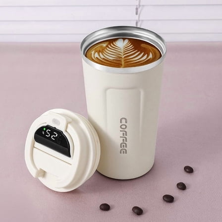 Stainless Steel Double Wall Insulated Coffee Thermos Smart Mug Custom Eco-friendly Travel Coffee Mug for Drink Ware