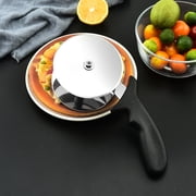 Stainless Steel Double Wheel Pizza Cutter Multi-Purpose Food Slicer for Pizza Cheese Vegetables Dough & Pastry   Heavy Duty Rolling Cutter Kitchen Tool Silver