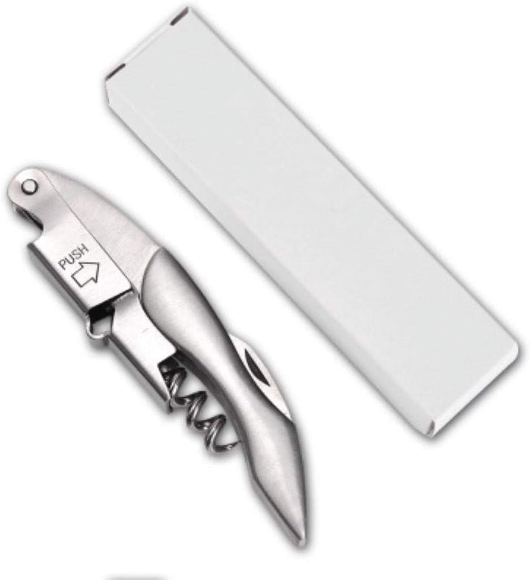 Stainless Steel Doubled Hinged Corkscrew Waiters Wine Key Beer Bottle