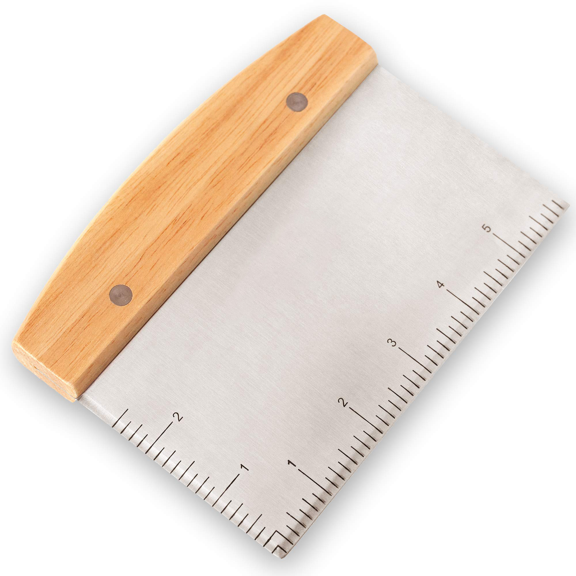 Abllore Dough Scraper & Bench Cutter - Multi-Use Kitchen Tool For Baking, Chopping, Measuring - Stainless Steel With Soft Grip Handle - View #4