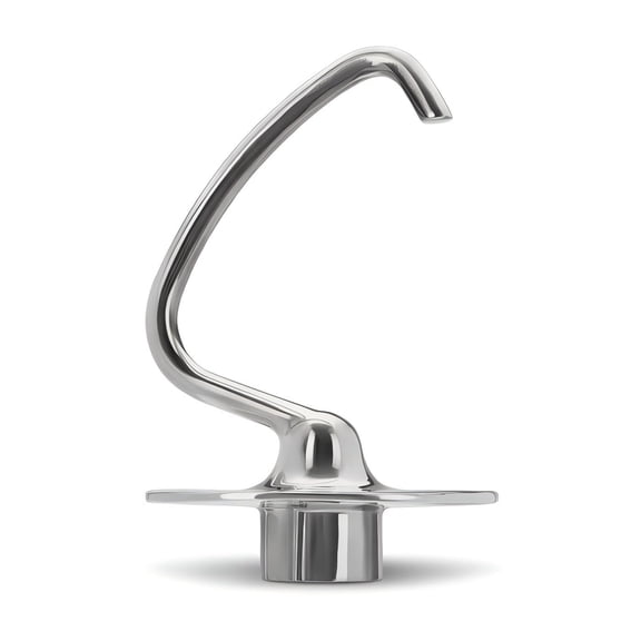 Stainless Steel Dough Hook for Kitchenaid 5 Quart Tilt-Head Artisan Mixer, Polishing Surface, Heavy Duty, Dishwasher Safe, Dough Hook Attachment for Kitchenaid KSM50 KSM90 KSM150