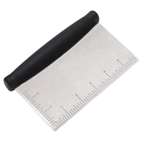 Stainless Steel Dough Scraper Cutter With Scale, Mirror Polished Multipurpose Tool For Cake Pizza Bread Separation2 Pack