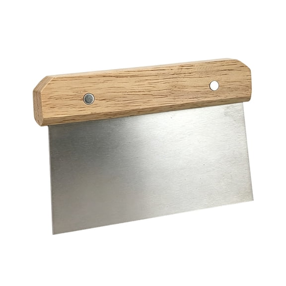 Stainless Steel Dough Scraper With Wooden Handle And Ruler Bench Scraper For Baking Noodle Cutting