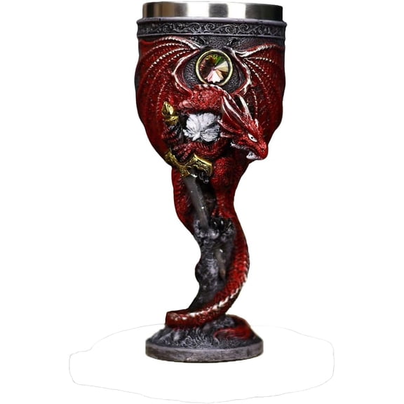 Stainless Steel Dragon Goblet, 7 oz Medieval Chalice