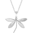 thumbnail image 1 of Stainless Steel Dragonfly Style Holiday Cocktail Party Statement School Class Pendant Necklace, 1 of 8