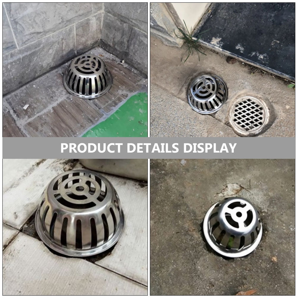 Stainless Steel Drain Cover with Dome Stopper for Balcony and Home Use ...