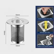 Stainless Steel Drain Filter Cover - Fine Mesh Hair Catcher for Sinks, Basins & Floor Drains | Universal Bathroom & Kitchen Drainage Protector | Easy Install & Clean