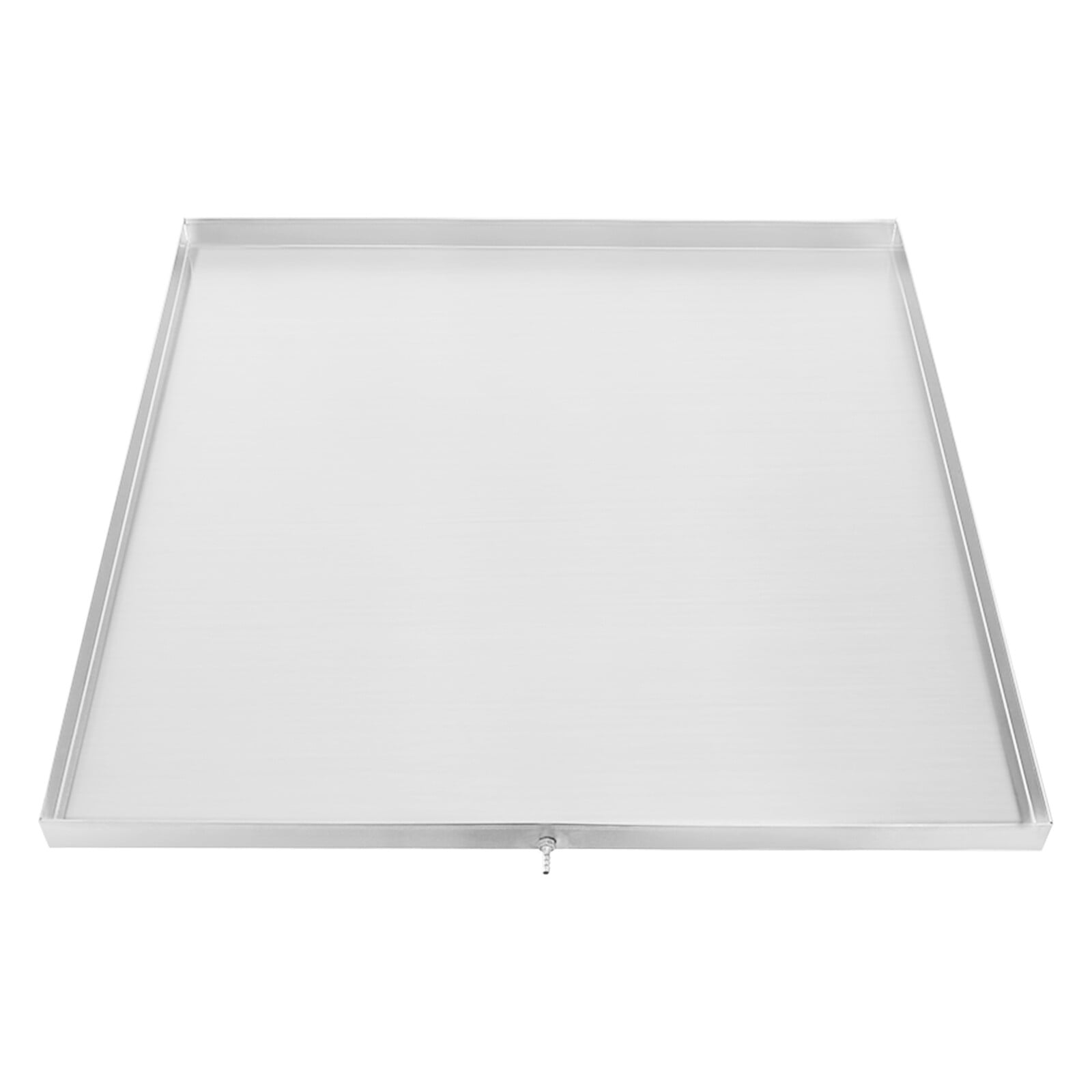 Stainless Steel Drain Pan, 30x30x1.5 Inch 304 Washer Machine Drip Pan with Holes, Brushed Polished Finish, for Under Washer Leak Protection