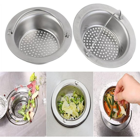 Hair Catcher Flat, Stainless Steel Drain Protector With Anti-Clogging Shield For Seamless Liquid Flow In Kitchen And Shower Sinks (2Pcs)