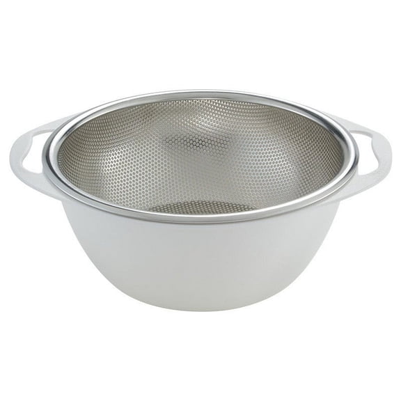 Stainless Steel Drainless Basket Vegetable Washing Basin, ZzCityTK Heavy Duty Double Layer Kitchen Sink Colander, Multipurpose Rice Strainer Storage Basket for Fruits Grains