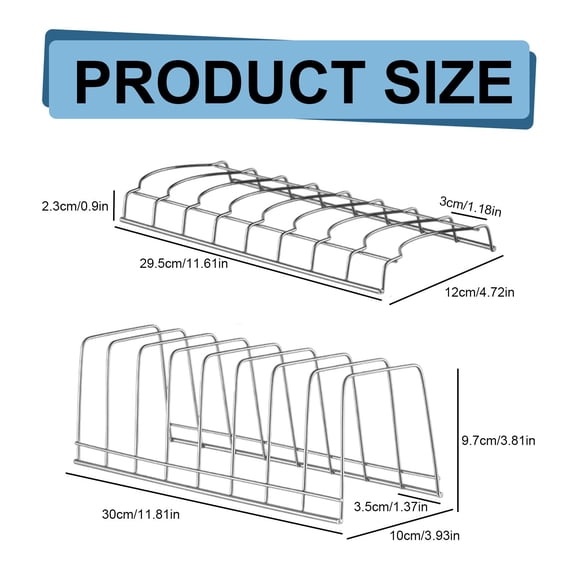 Stainless Steel Drawer Dish Drying Rack, Space Saving Kitchen Cabinet Storage Organizer for Bowls Plates Utensils, Dishwasher Safe