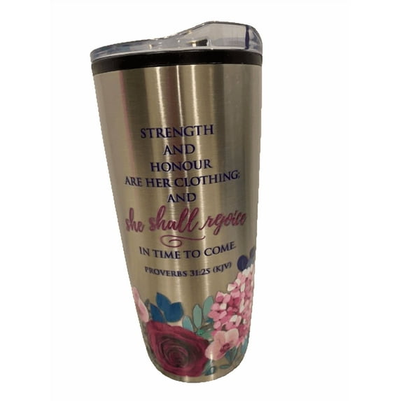 Stainless Steel Drink Tumbler Printed "She Shall Rejoice" | Drinkware for Women, Mom and Mother