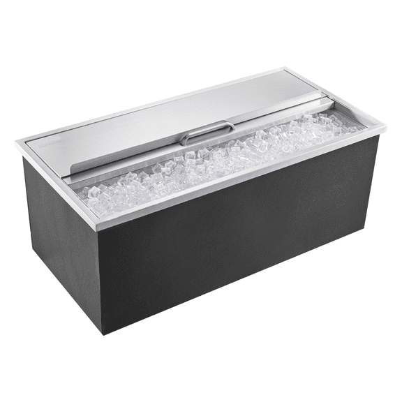 Stainless Steel Drop In Ice Chest, 36" x 18", 40.9 qt Commercial Ice Bin