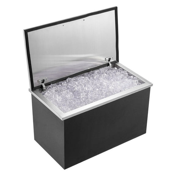 Stainless Steel Drop In Ice Chest, 40 QT Commercial Ice Bin Cooler