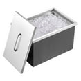 thumbnail image 1 of Stainless Steel Drop In Ice Chest 40qt, 22x17x12", Commercial Ice Bin, Outdoor Kitchen Cooler, Drain Included, Wine Beer, 1 of 6