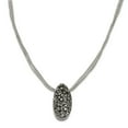 thumbnail image 1 of Stainless Steel Druzy Agate Polyester Cord Necklace - 17.5 Inch, 1 of 2