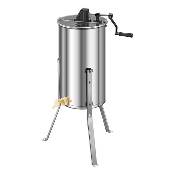 Stainless Steel Dual Frame Manual Honey Extractor - Easy Spin Beekeeping Equipment for Honeycomb Processing