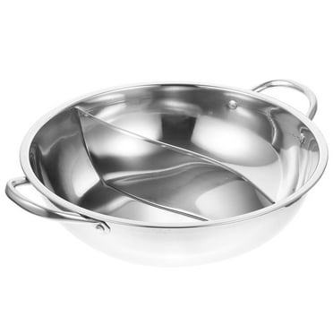 Stainless Steel Dual-Sided Hot Pot for Induction/Gas Stove - 28cm