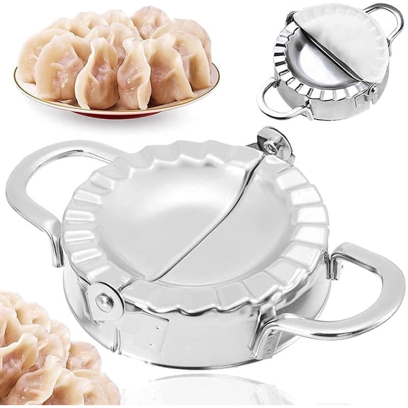 Stainless Steel Dumpling Maker(Momos Maker) Dough Press Mould Wrapper Dough Cutter for Kitchen Making Tools