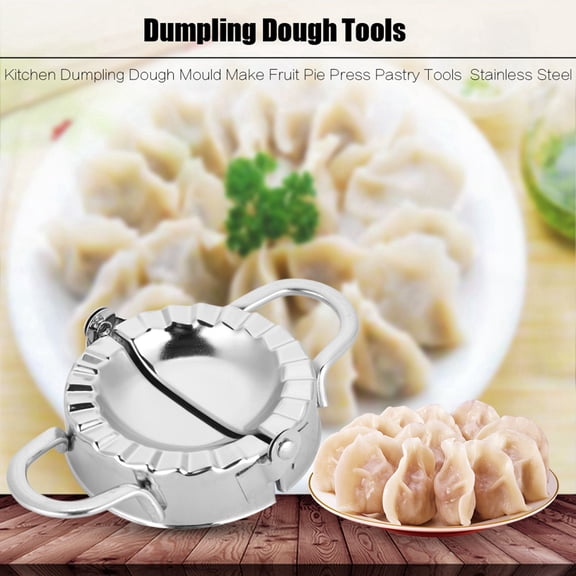 Stainless Steel Dumpling Maker Press and Dough Cutter - 6.10 inches / 15.5 cm Heavy Duty Empanada and Ravioli Maker Mold for Kitchen Baking Tools