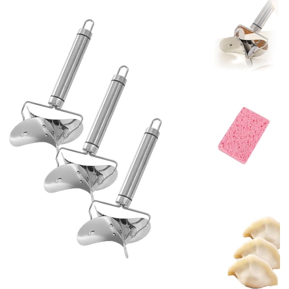 Stainless Steel Dumpling Wrapper Cutter, Manual Dough Round Cutter