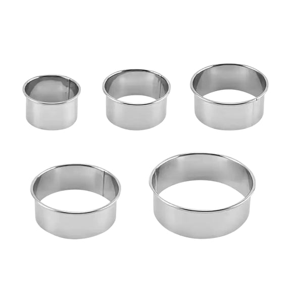 Stainless Steel Dumpling Wrapper Cutter Round Dough Mold Set of 5 Kitchen Baking Pastry Tools