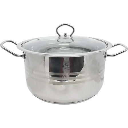 Stainless Steel Dutch Oven with Lid 5 Quart  Easy Cool Handle, Food Grade Stainless Steel Heavy Duty, Grade Healthy Cookware kitchen Dutch oven