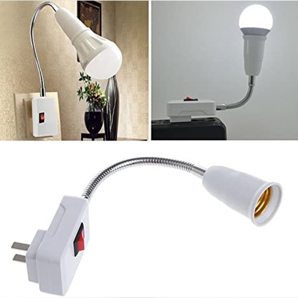 Stainless Steel E27 Lamp Base Flexible Bend Mobile Test Light Socket ...