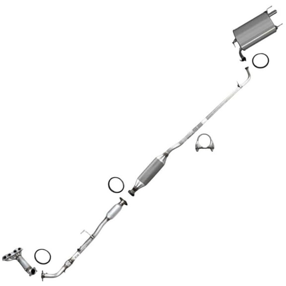 Northeastern Exhaust Stainless Steel Manifold Catalytic, Catalytic, Resonator & Muffler for Sedan – Direct Fit Fits 2007–2009 Toyota Camry 2.4L | EPA-Approved | Free Hardware