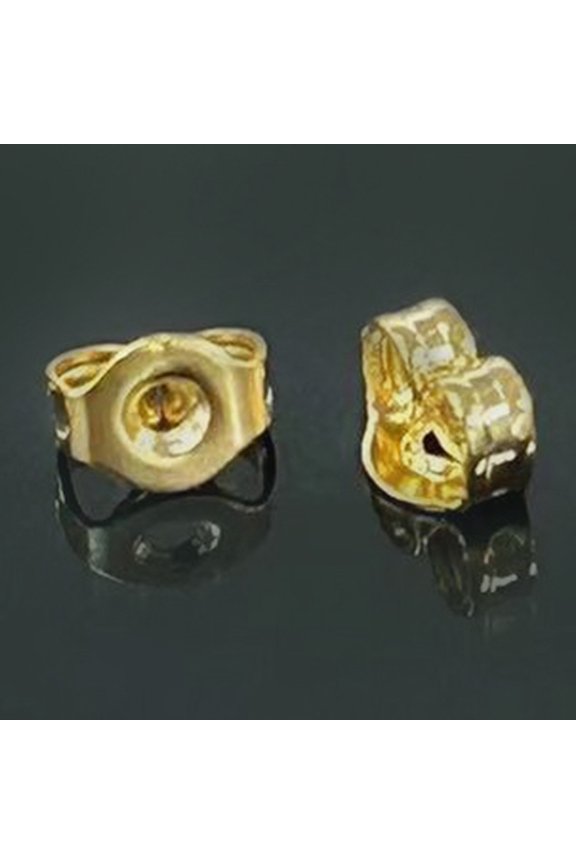 Stainless Steel Ear Nuts Friction Ear Nuts Golden 4.3x3.2x3mm Hole: 0.5~0.6mm Stainless Steel