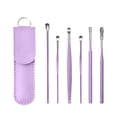 thumbnail image 1 of Stainless Steel Ear Picks, 6 Pcs, Black with Leather Caseinnovative Spring Earwax Cleaner Tool Set, 6Pcs 360°Spiral Design Earwax Removal Tools, Ear Wax Removal Kit Ear Cleaning Ki Makeup Organizers, 1 of 7