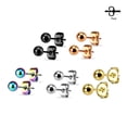 thumbnail image 1 of Stainless Steel Earring Stud 20 Gauge with Hollow Ball Ends - 10 Pack, 1 of 8