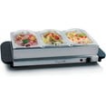 Stainless Steel Easy Clean Buffet Server & Food Warmer With 3 Sectional