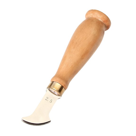Stainless Steel Edging Groover Tool Wooden Handle Leatherworking Tool