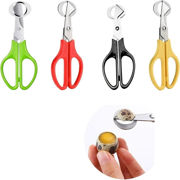 Stainless Steel Egg Cutter Scissors,Happon 4 Colors Kitchen Egg Shears Tool,Quail Egg Scissors Egg Clipper Shell Cutters Separator