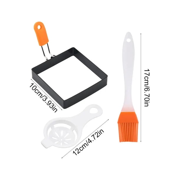 Stainless Steel Egg Fried Ring Non-stick Square Pancake Mold Muffins Omelet Maker Frying Egg Cooking Tool Kitchen Accessories